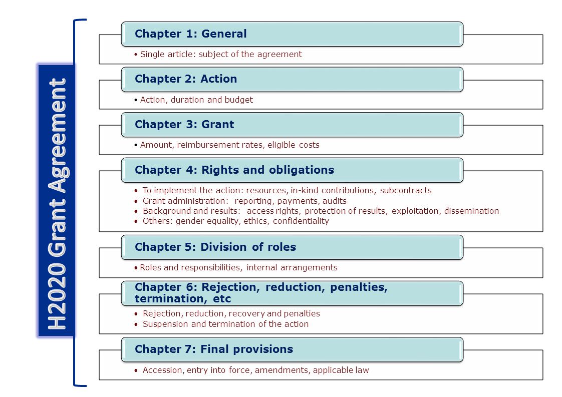 H2020 Grant Agreement Chapter 1: General Chapter 2: Action