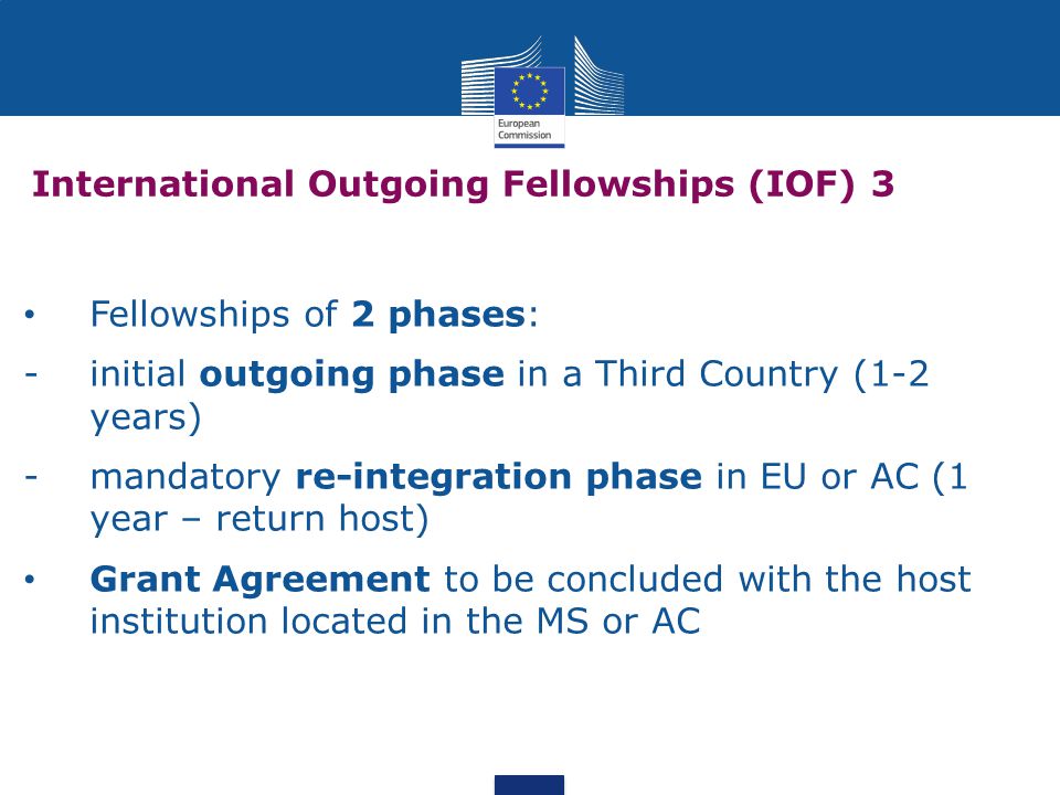 International Outgoing Fellowships (IOF) 3