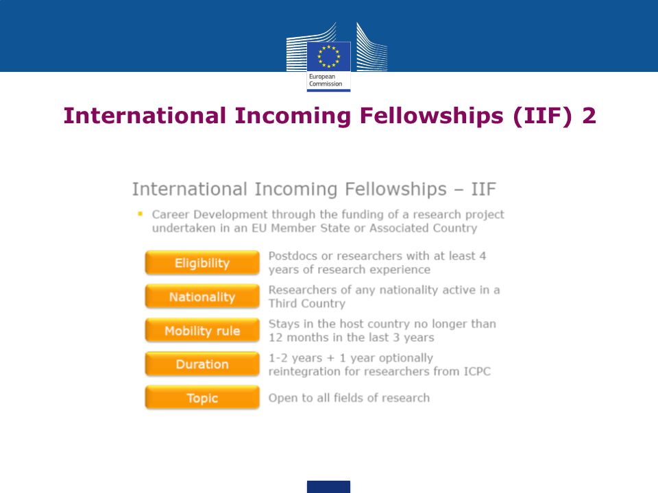 International Incoming Fellowships (IIF) 2