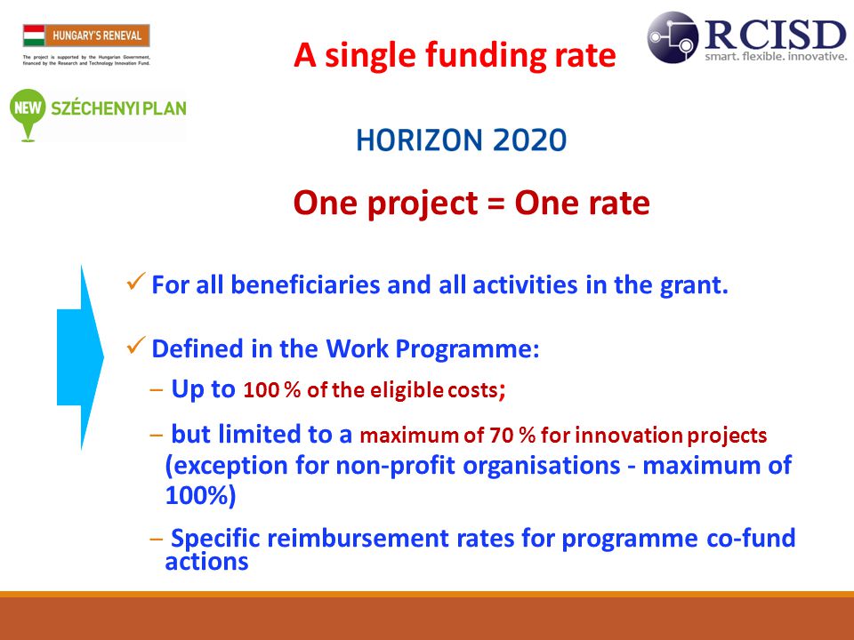 A single funding rate One project = One rate