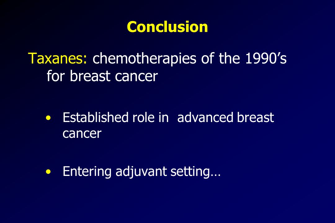 Taxanes: chemotherapies of the 1990’s for breast cancer