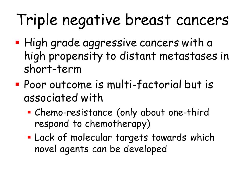 Triple negative breast cancers