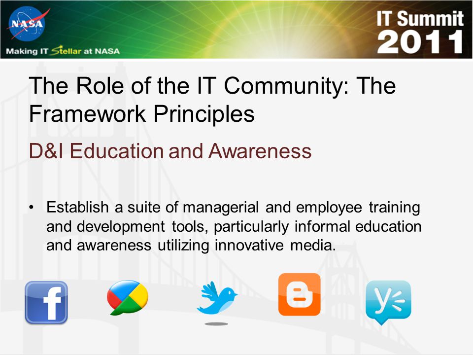 The Role of the IT Community: The Framework Principles