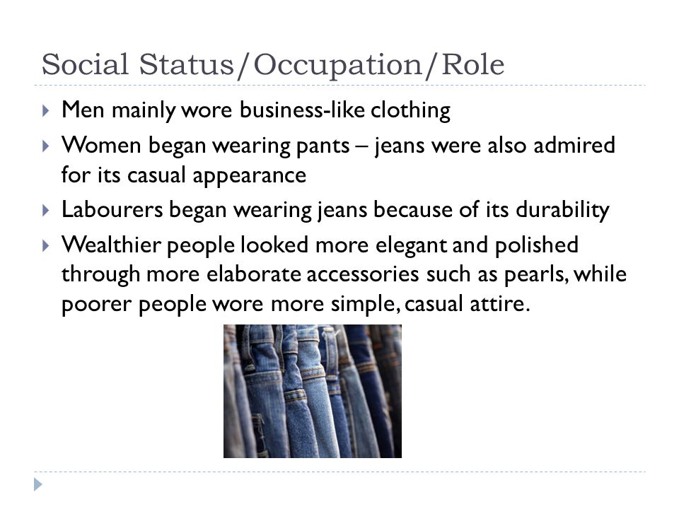 Social Status/Occupation/Role