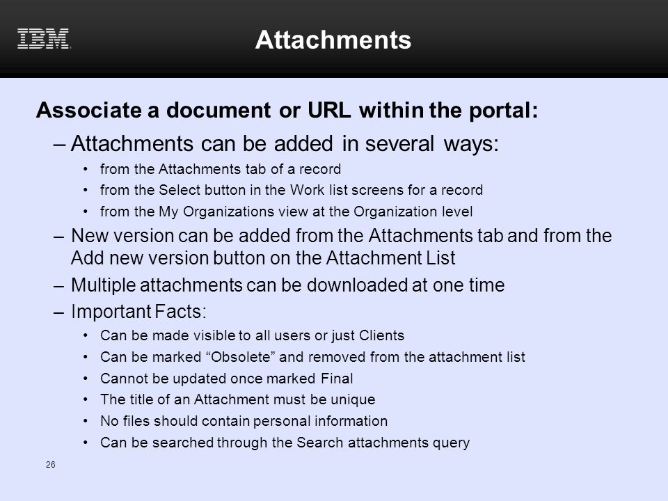 Associate a document or URL within the portal: