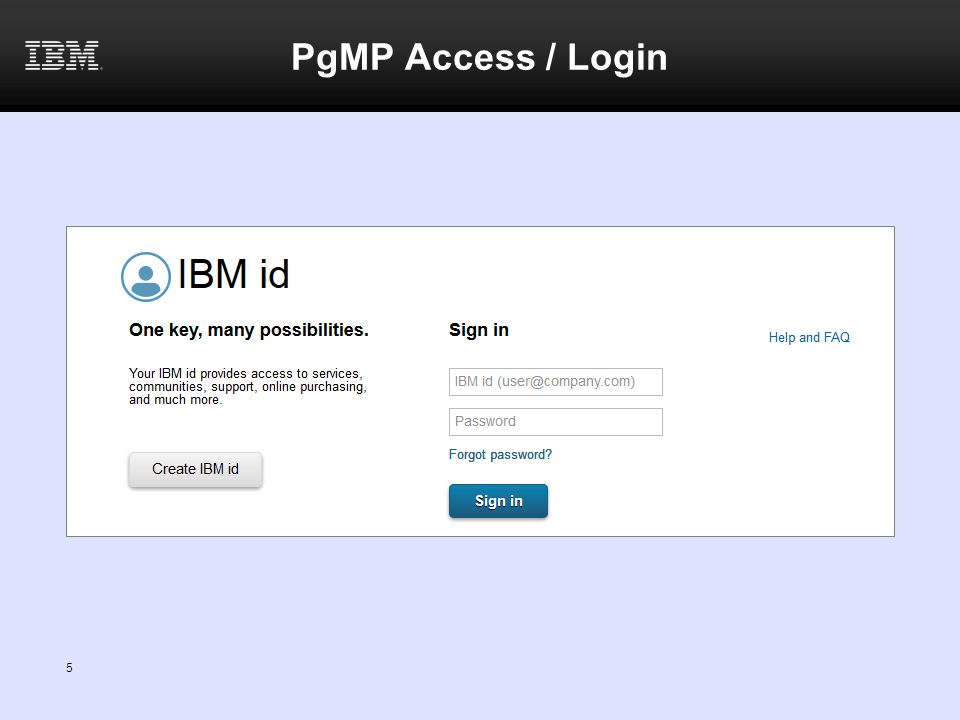 PgMP Access / Login