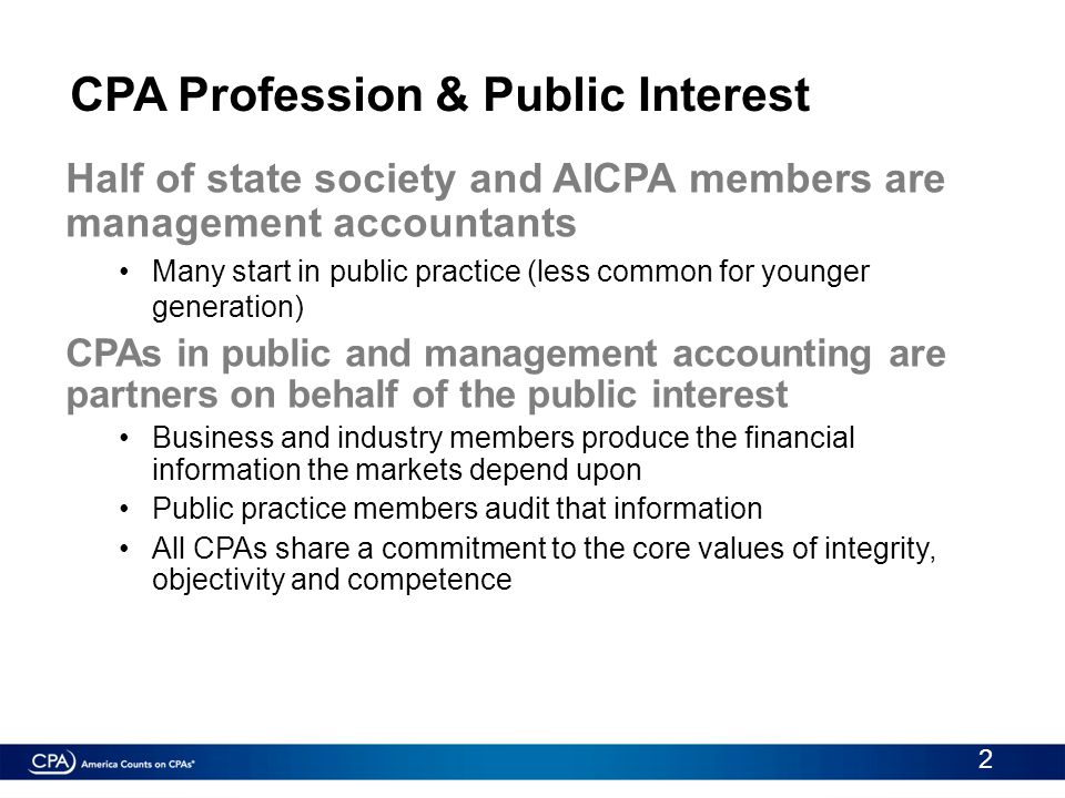 CPA Profession & Public Interest