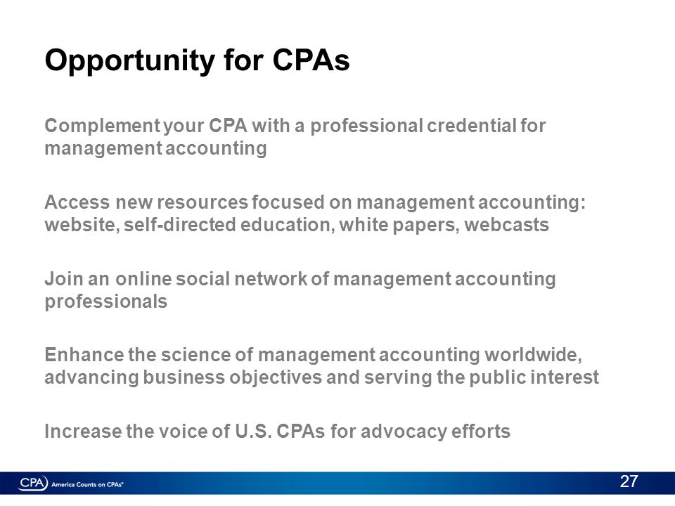 Opportunity for CPAs