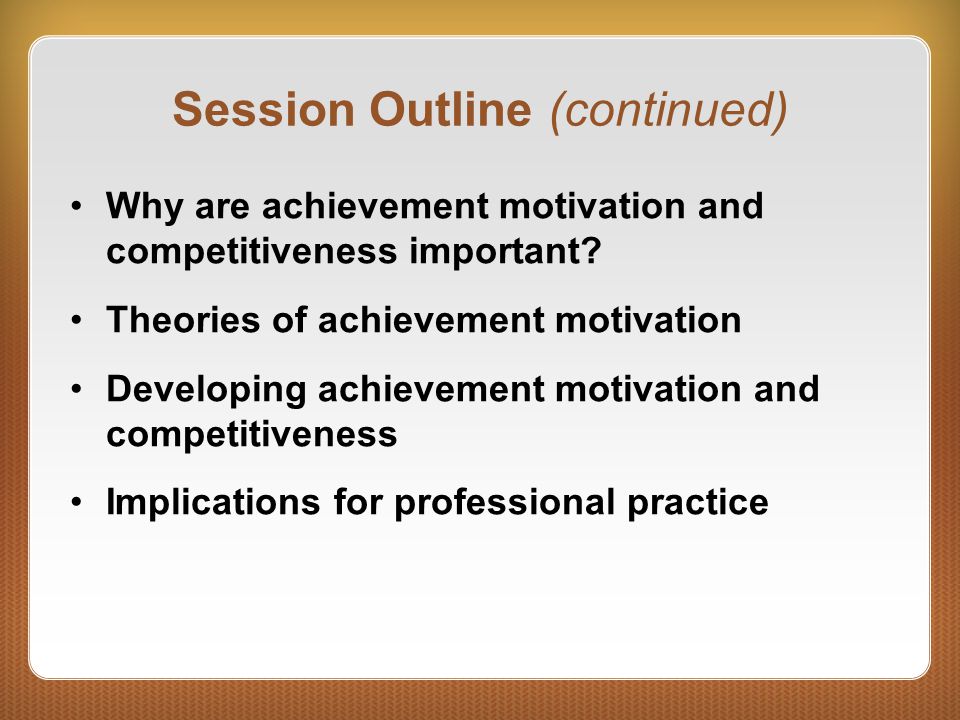 Session Outline (continued)