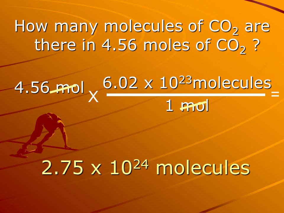 How many molecules of CO2 are there in 4.56 moles of CO2