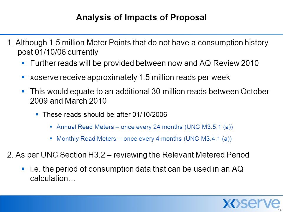 Analysis of Impacts of Proposal