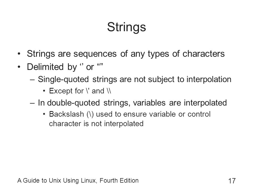 Strings Strings are sequences of any types of characters