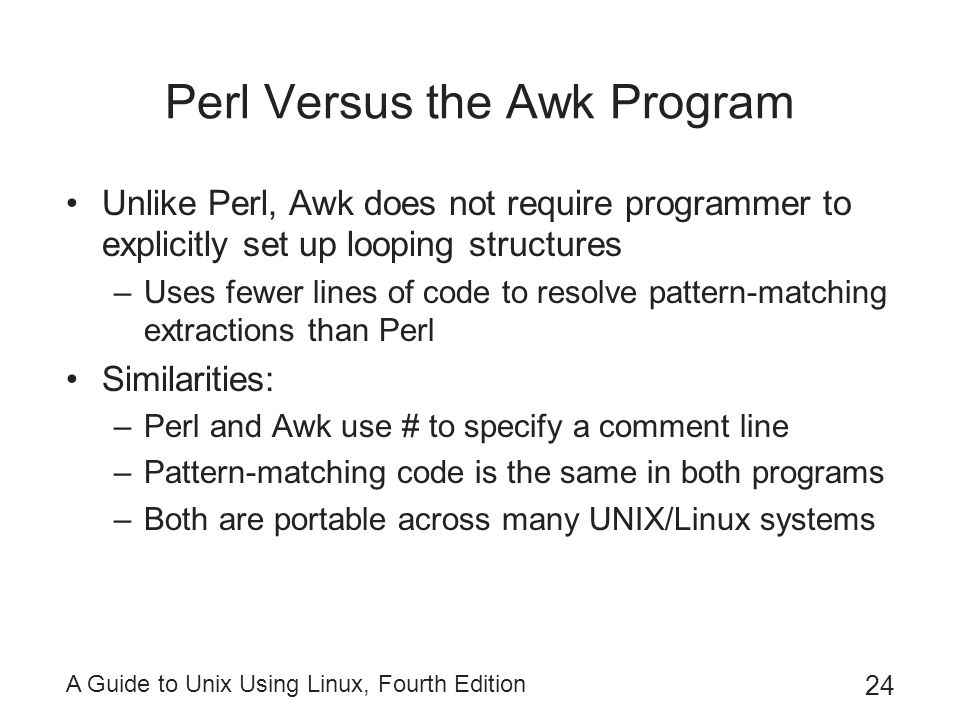 Perl Versus the Awk Program