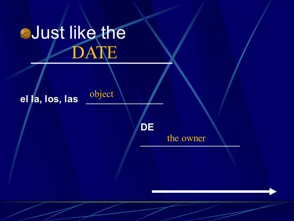 Just like the ______________ DATE