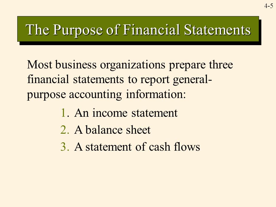 The Purpose of Financial Statements