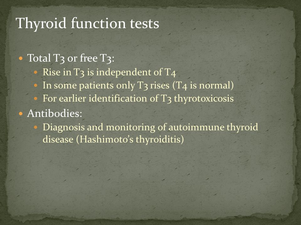 Thyroid function tests