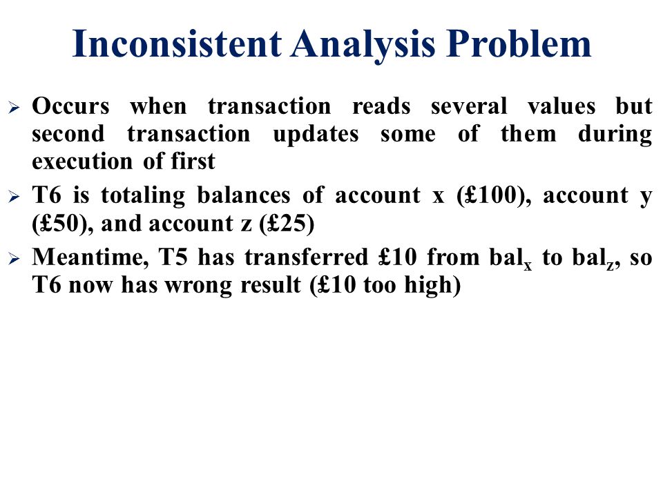 Inconsistent Analysis Problem