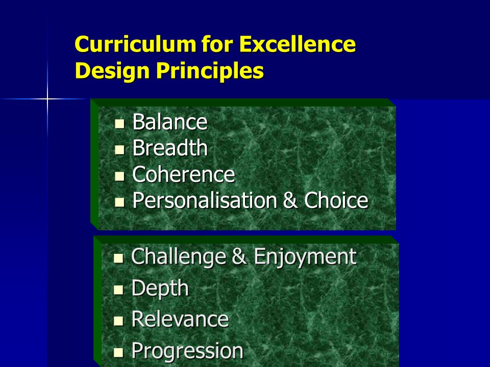 Curriculum for Excellence Design Principles