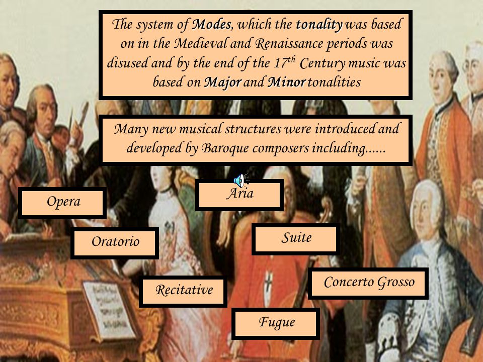 The system of Modes, which the tonality was based on in the Medieval and Renaissance periods was disused and by the end of the 17th Century music was based on Major and Minor tonalities