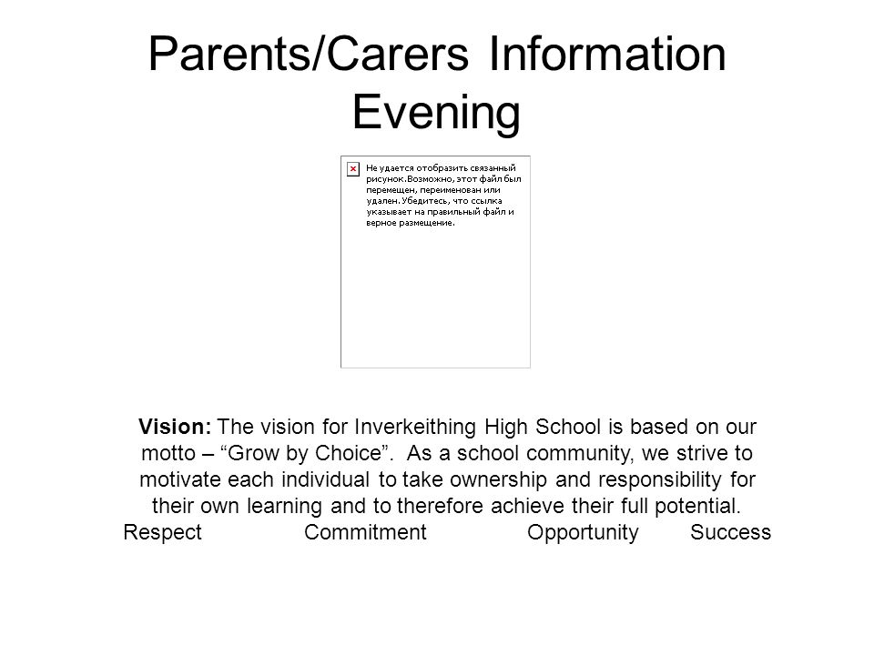 Parents/Carers Information Evening