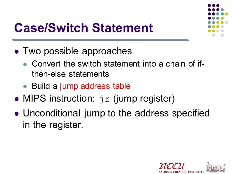 Case/Switch Statement