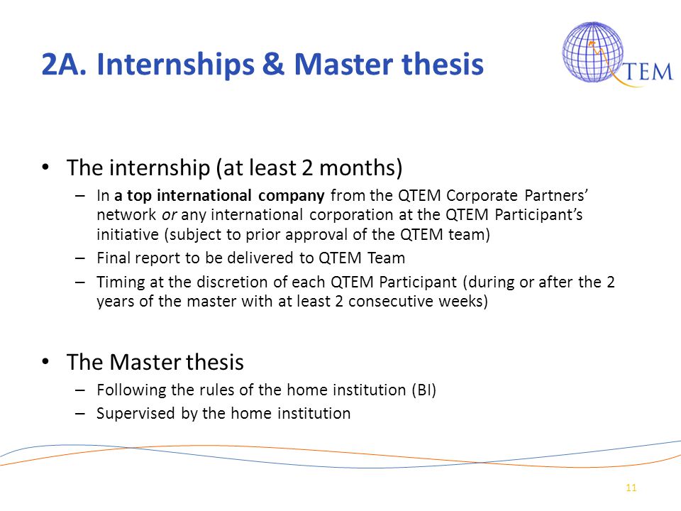 2A. Internships & Master thesis