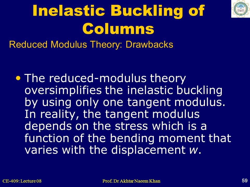 Inelastic Buckling of Columns