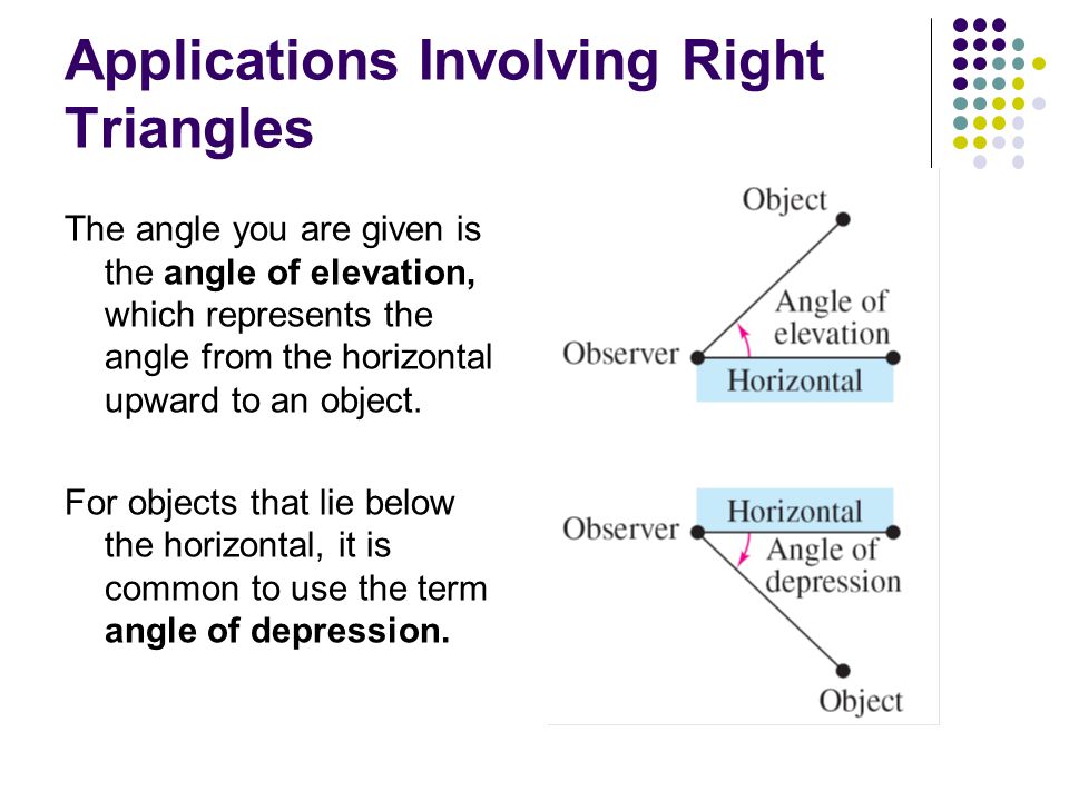 Applications Involving Right Triangles