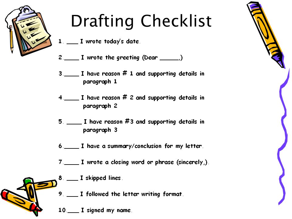 Drafting Checklist