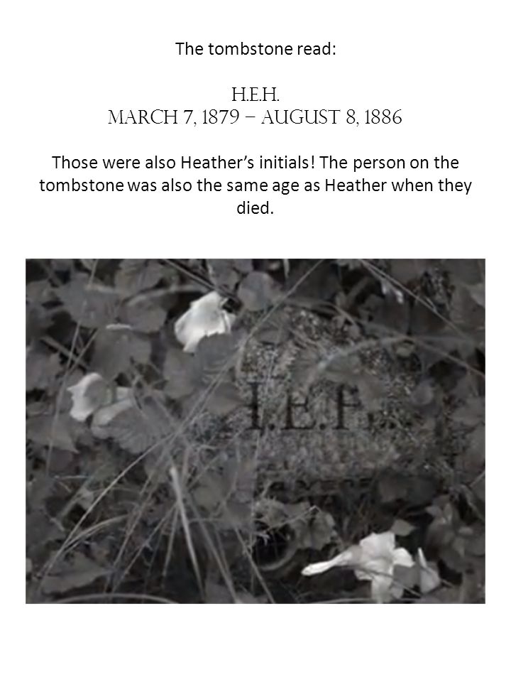 The tombstone read: H. E. H