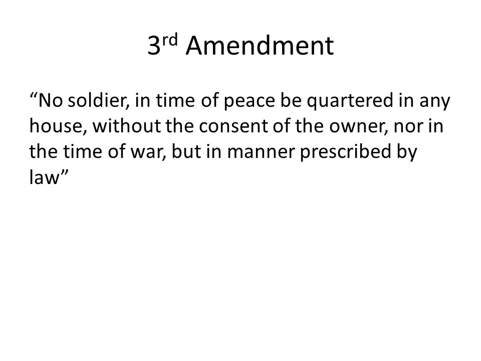 3rd Amendment
