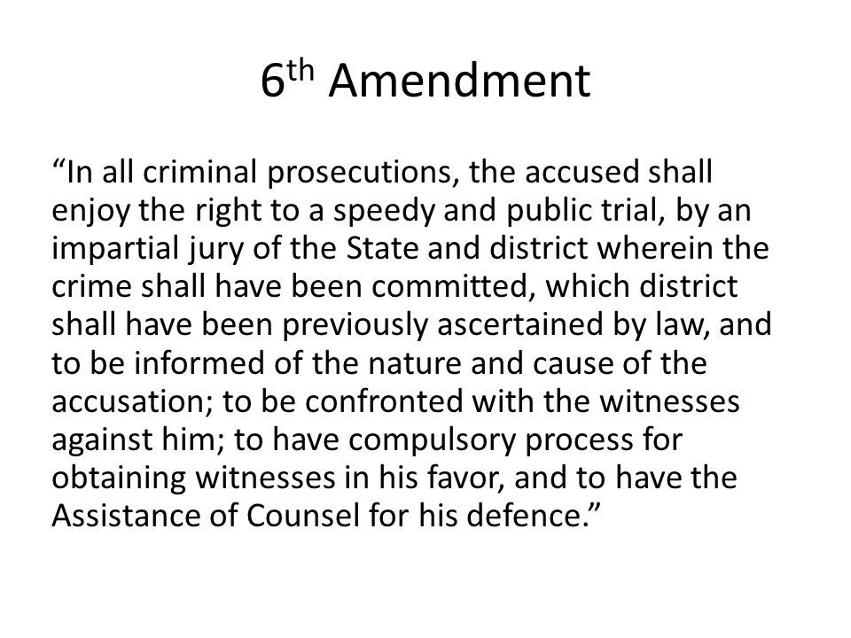 6th Amendment