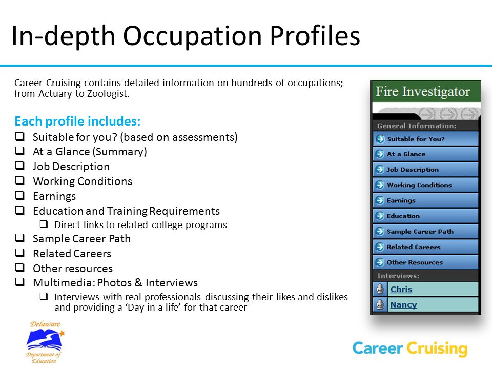 In-depth Occupation Profiles