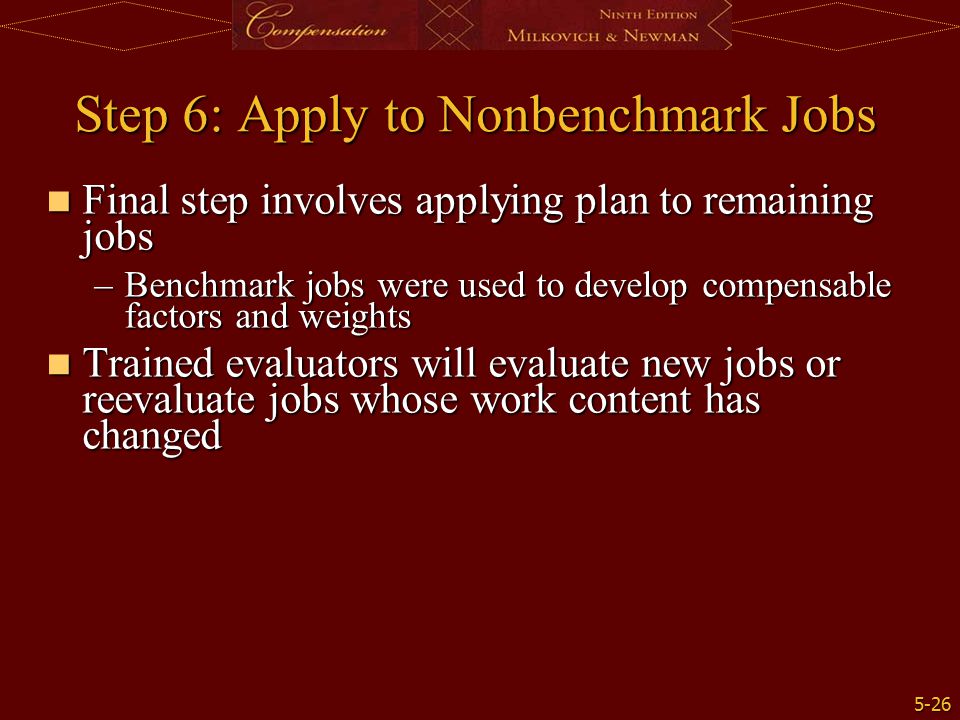 pensable,impeccable to remaining jobsbenchmark jobs were used to develop compensable