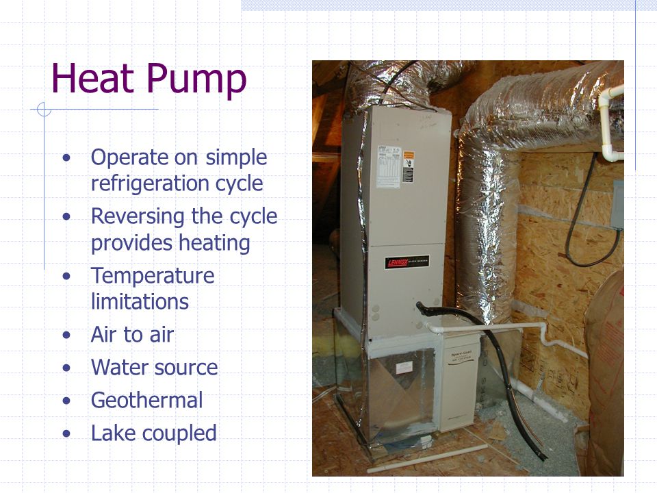 Heat Pump Operate on simple refrigeration cycle