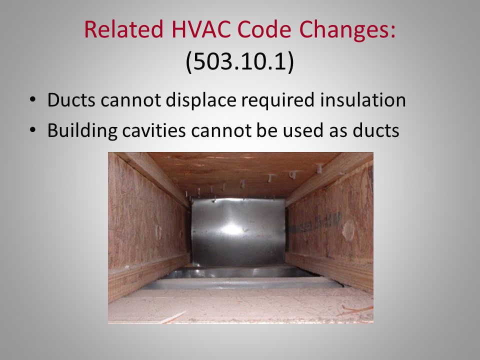 Related HVAC Code Changes: ( )