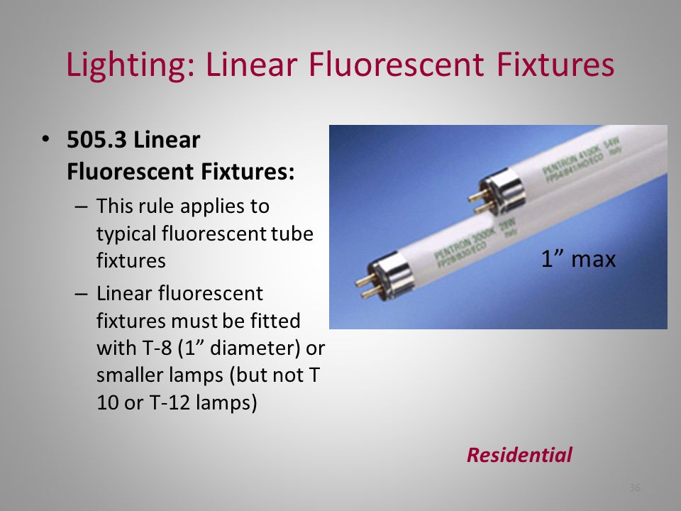 Lighting: Linear Fluorescent Fixtures