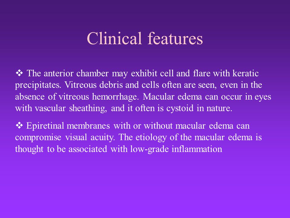 Clinical features