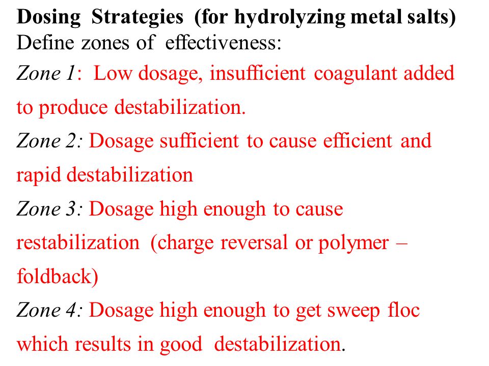 Dosing Strategies (for hydrolyzing metal salts)