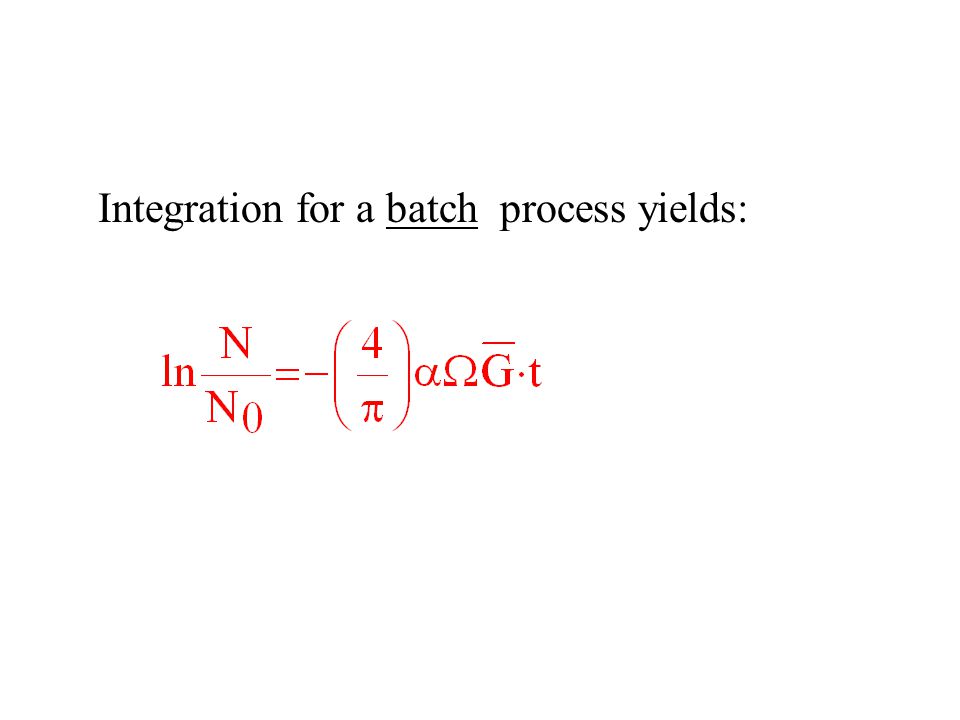 Integration for a batch process yields: