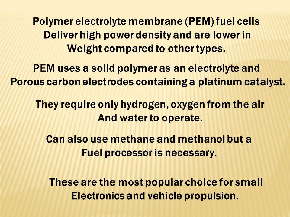 Polymer electrolyte membrane (PEM) fuel cells