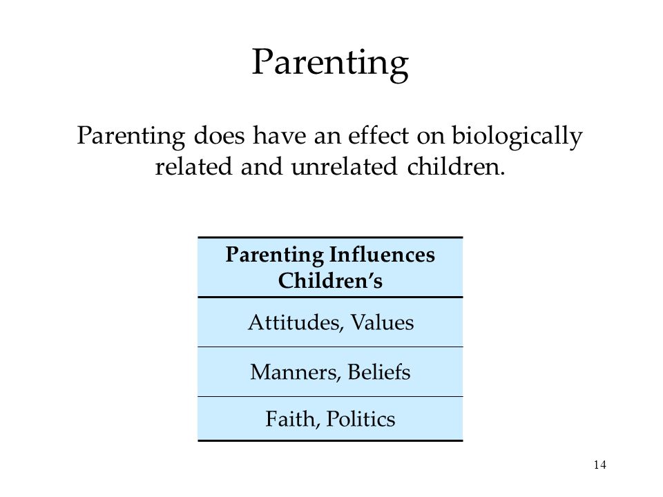 Parenting Influences Children’s