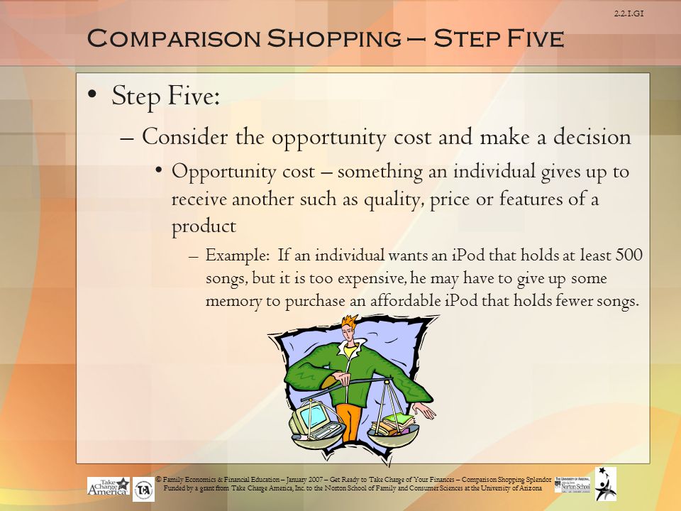 Comparison Shopping – Step Five