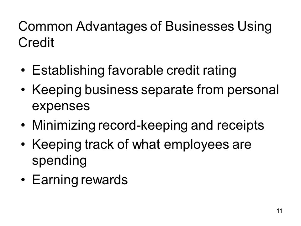 Common Advantages of Businesses Using Credit