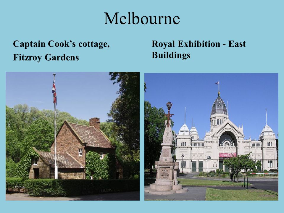 Melbourne Royal Exhibition - East Buildings Captain Cook’s cottage,