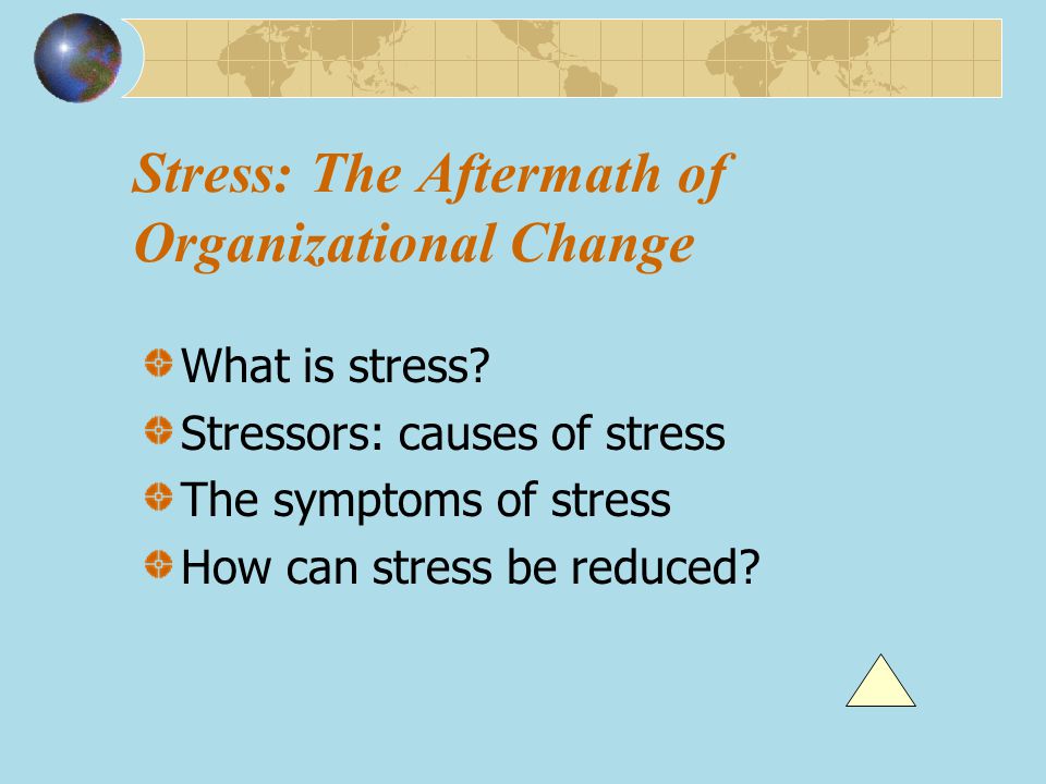 Stress: The Aftermath of Organizational Change