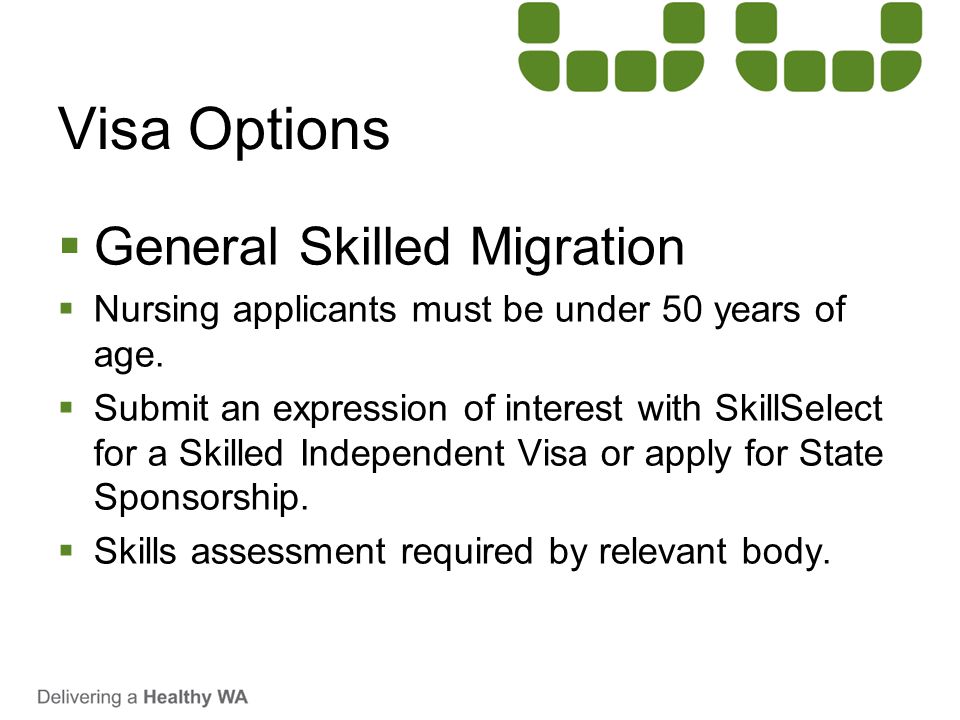 Visa Options General Skilled Migration