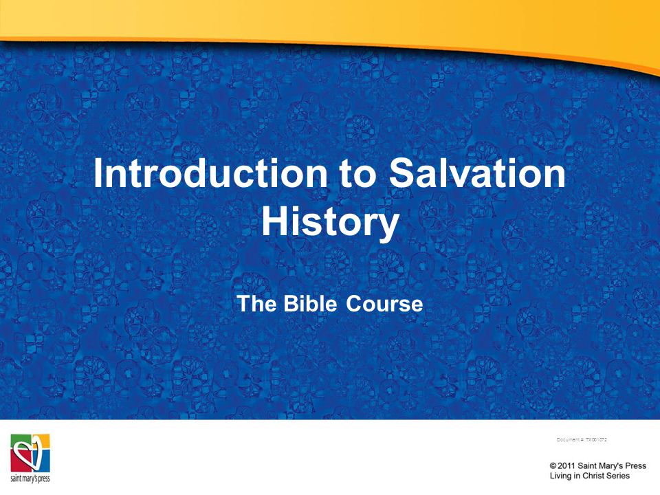 Introduction to Salvation History