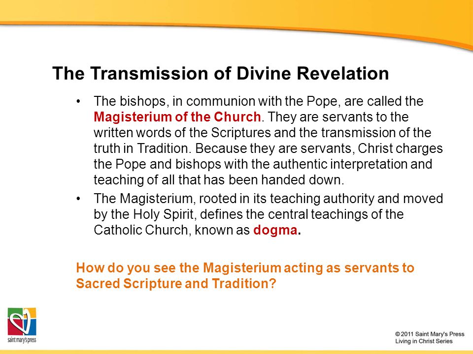 The Transmission of Divine Revelation