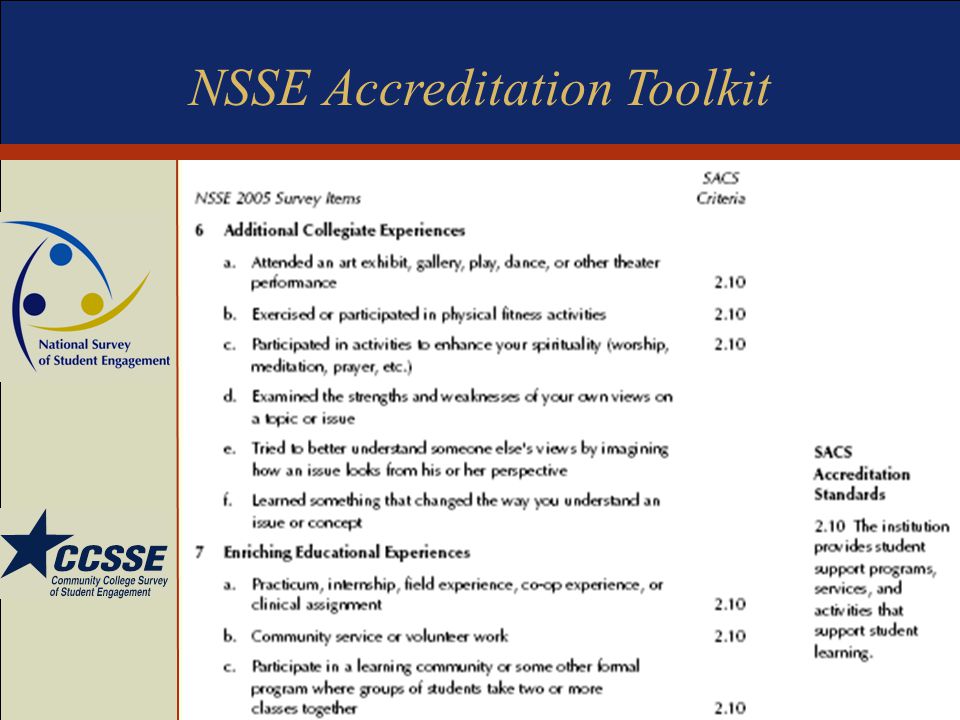 NSSE Accreditation Toolkit
